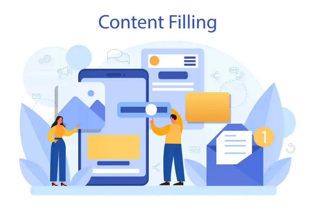content marketing filling
